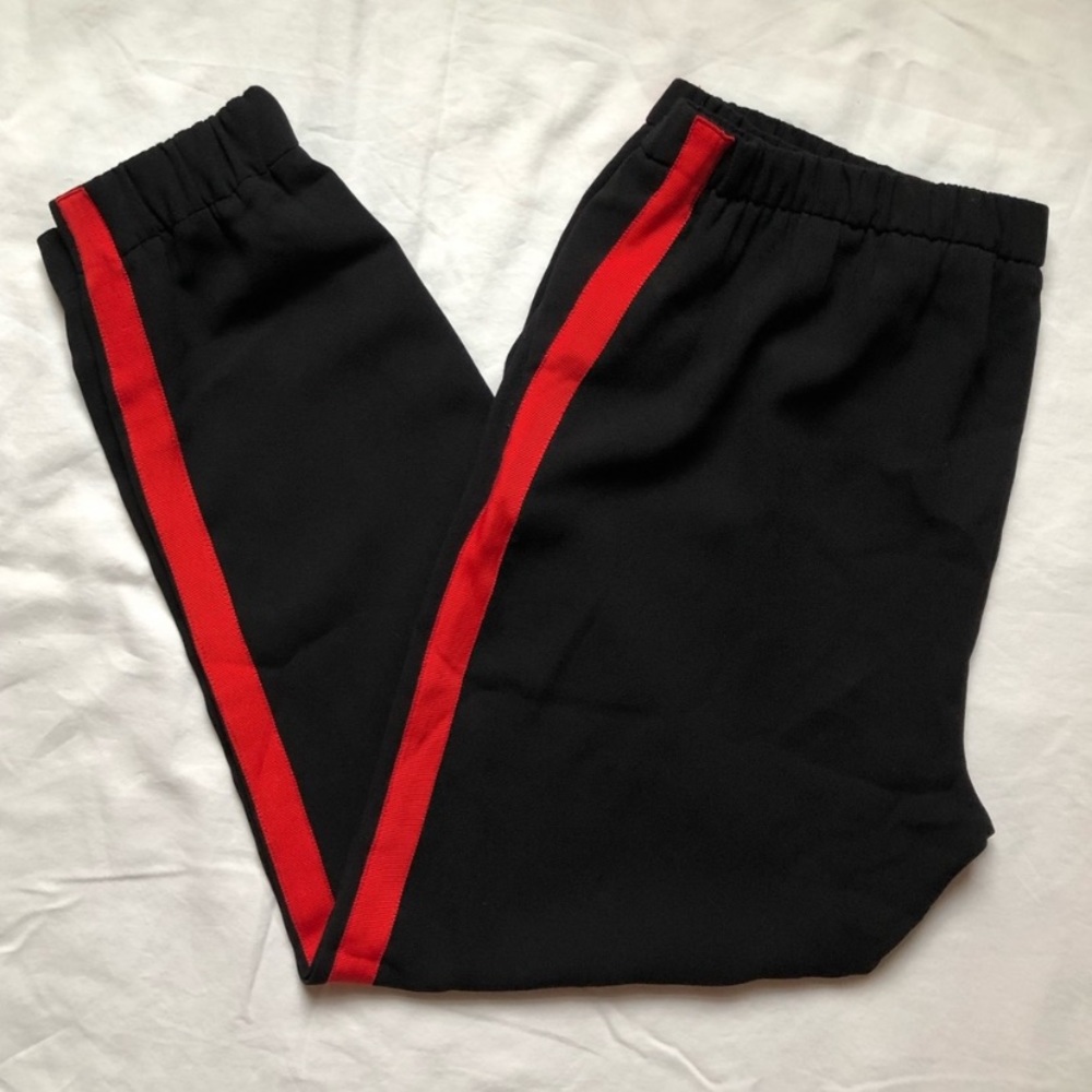 Zara Woman Tuxedo Stripe Jogger L